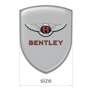 Bentley Car Interior Badge Gray model with Gray Red Logo 