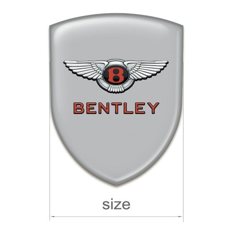 Bentley Car Interior Badge Gray model with Gray Red Logo 