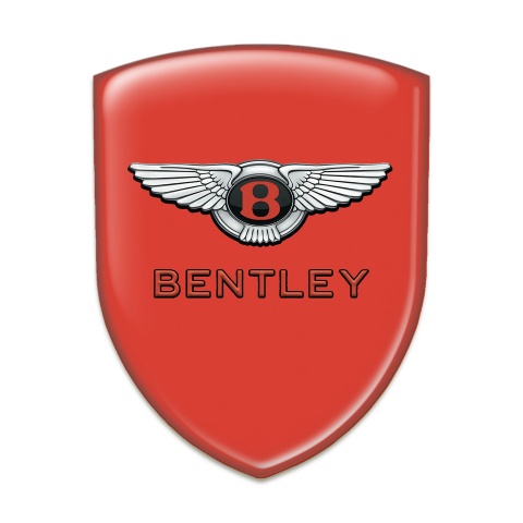Bentley Silicone Car Decal Badge Red Model with Gray Red Logo 
