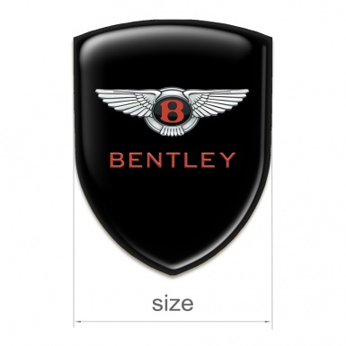 Bentley Auto Emblem Black Model with Gray Red logo 