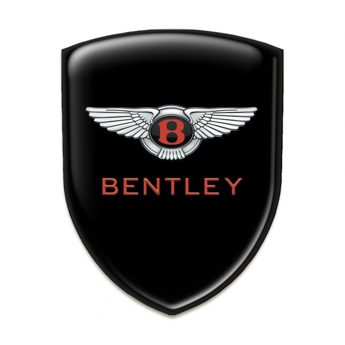 Bentley Auto Emblem Black Model with Gray Red logo 