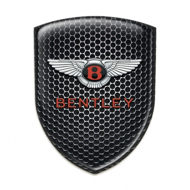 Bentley Logo Emblem Perforated Steel Model with Gray Red Logo 