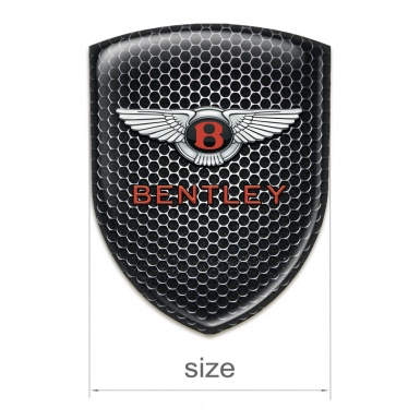 Bentley Logo Emblem Perforated Steel Model with Gray Red Logo 