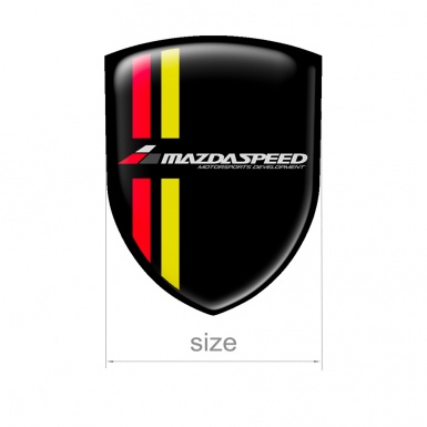 Mazda Speed Domed Shield Emblem Black Motorsport