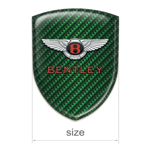 Bentley Car Accessories Badge Green Carbon Model with Stylish Logo 