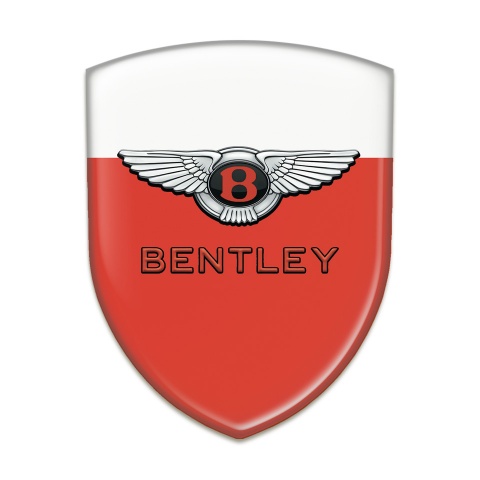Bentley Tuning Badge Red White Model with Stylish Logo 