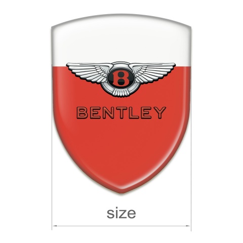 Bentley Tuning Badge Red White Model with Stylish Logo 