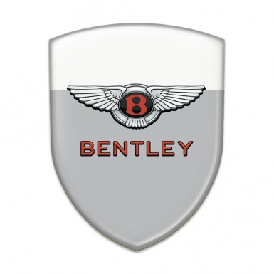 Bentley Car Interior Badge Gray White Model Stylish Logo 