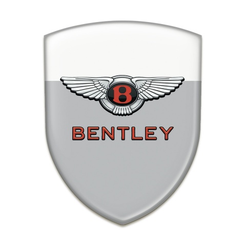 Bentley Car Interior Badge Gray White Model Stylish Logo 
