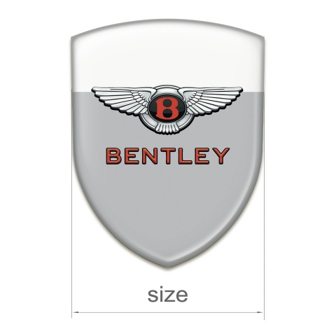 Bentley Car Interior Badge Gray White Model Stylish Logo 