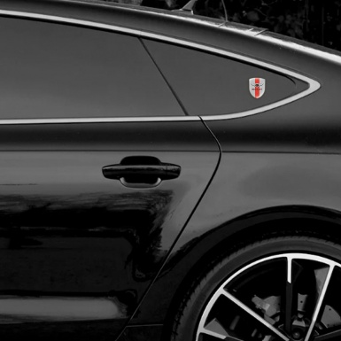 Bentley Silicone Badge Gray with Red Tape Model Stylish Logo 