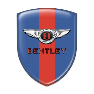 Bentley Auto Emblem Blue with  Red Tape Model Classic Logo 