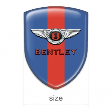 Bentley Auto Emblem Blue with  Red Tape Model Classic Logo 