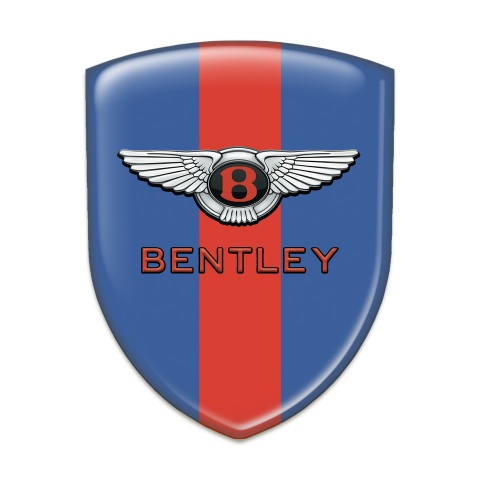 Bentley Auto Emblem Blue with  Red Tape Model Classic Logo 