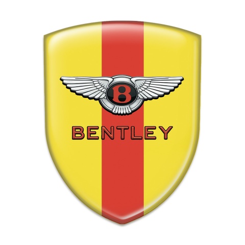Bentley Emblem Badge Logo Yellow with Red Tape Model Classic logo 