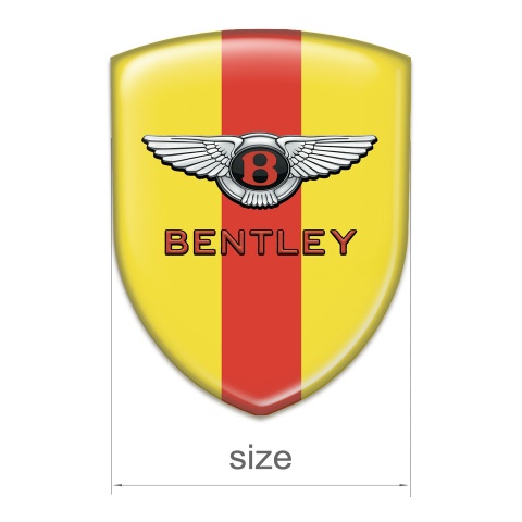 Bentley Emblem Badge Logo Yellow with Red Tape Model Classic logo 
