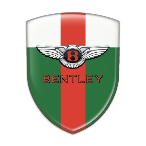 Bentley Resin Sticker Green White with Red Tape Model Classic Logo 