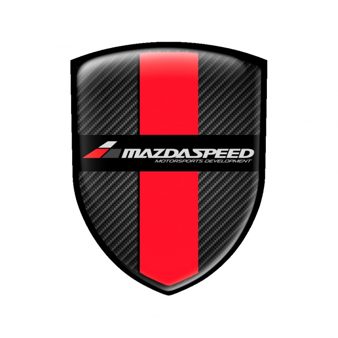 Mazda Speed Emblem Silicone Sticker Carbon Red Style