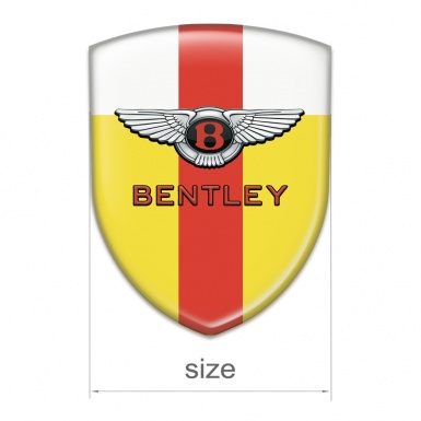 Bentley Emblem Exterior Yellow White With Red Tape Model Stylish Logo 