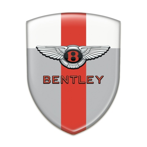 Bentley Emblem Interior Gray White with Red Tape Model Stylish Logo 