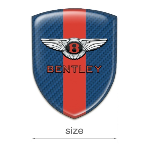 Bentley Tuning Badge Navy Blue Carbon with Red Tape Model stylish Logo 