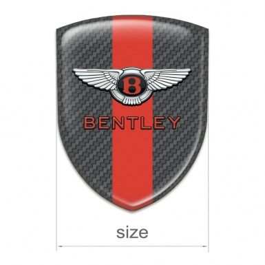 Bentley Car Accessories Badge Carbon with Red tape Model Stylish Logo 