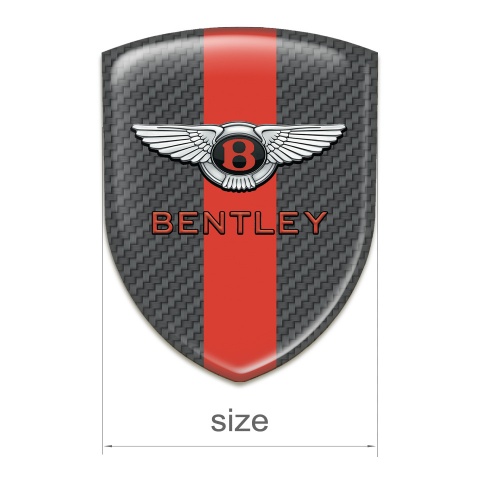 Bentley Car Accessories Badge Carbon with Red tape Model Stylish Logo 