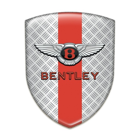 Bentley Self Adhesive Car logo Emblem Mesh Effect with Red Tape Model Stylish Logo 