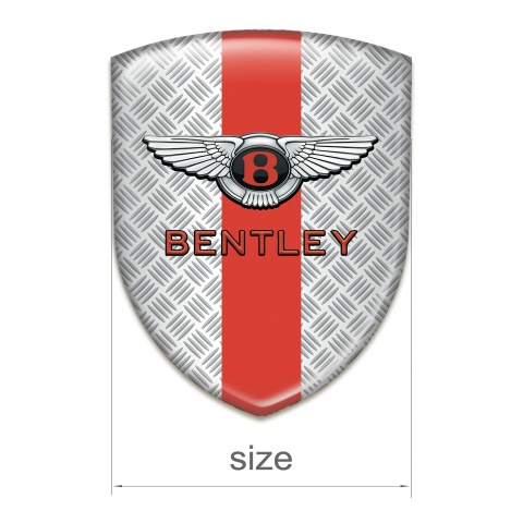Bentley Self Adhesive Car logo Emblem Mesh Effect with Red Tape Model Stylish Logo 