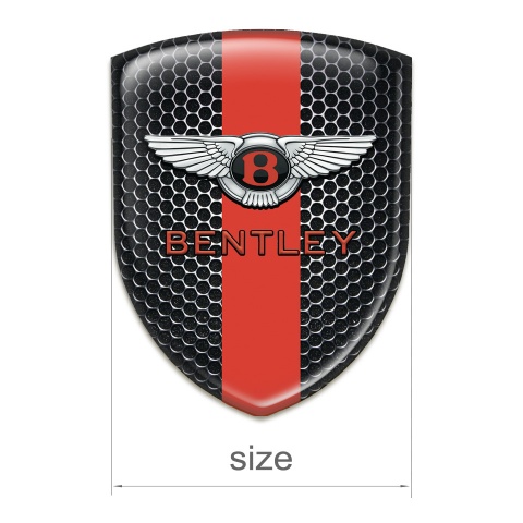 Bentley  Auto Emblem Perforated Steel with Red Tape Stylish Logo 