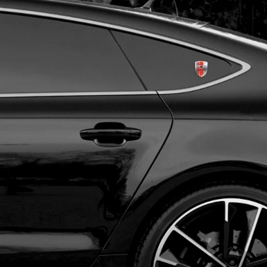 Bentley Logo Emblem Silver with Red bands and Stylish Logo 