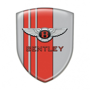 Bentley Tuning Emblem Gray with Red Bands and Stylish Logo 