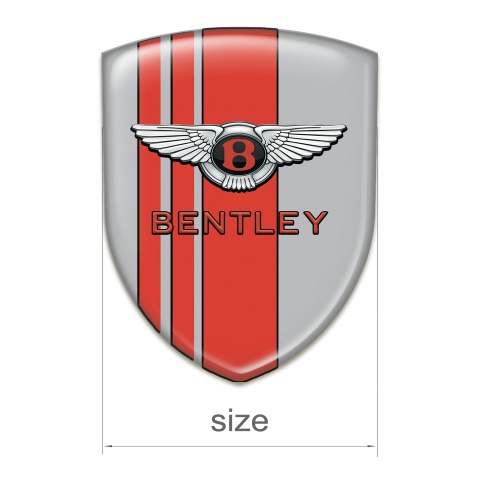 Bentley Tuning Emblem Gray with Red Bands and Stylish Logo 