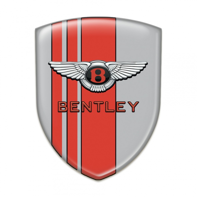 Bentley Tuning Emblem Gray with Red Bands and Stylish Logo 