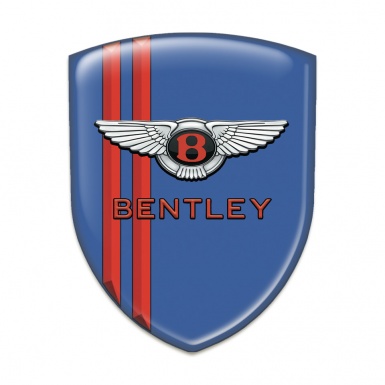 Bentley Silicone Shield Blue with Red Lines Decoration and Classic Logo 