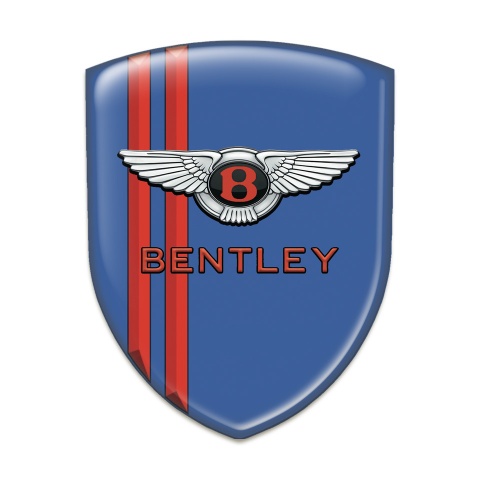 Bentley Silicone Shield Blue with Red Lines Decoration and Classic Logo 