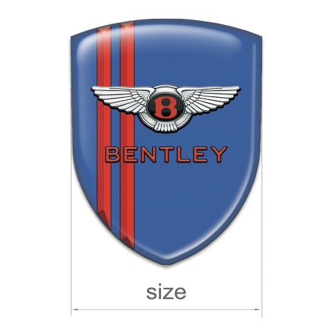 Bentley Silicone Shield Blue with Red Lines Decoration and Classic Logo 