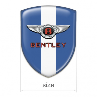 Bentley Emblem Badge Logo Blue with White Ribbon Stylish Logo 
