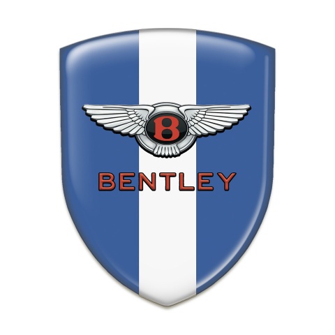 Bentley Emblem Badge Logo Blue with White Ribbon Stylish Logo 