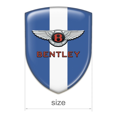 Bentley Emblem Badge Logo Blue with White Ribbon Stylish Logo 