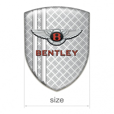 Bentley Tuning Emblem Mesh with White Stripes Pattern 