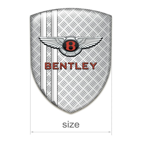 Bentley Tuning Emblem Mesh with White Stripes Pattern 