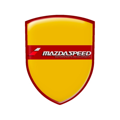 Mazda Silicone Emblem Yellow Red Motorsport