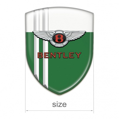 Bentley Emblem Interior Green White with White Stripes Pattern 