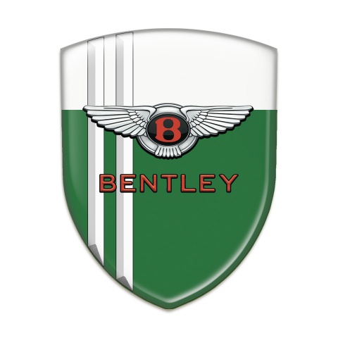 Bentley Emblem Interior Green White with White Stripes Pattern 