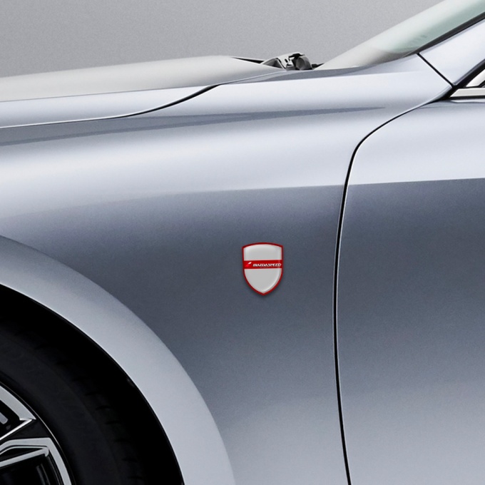Mazda Silicone Emblem Grey Red Motorsport | Domed Emblems | Stickers ...