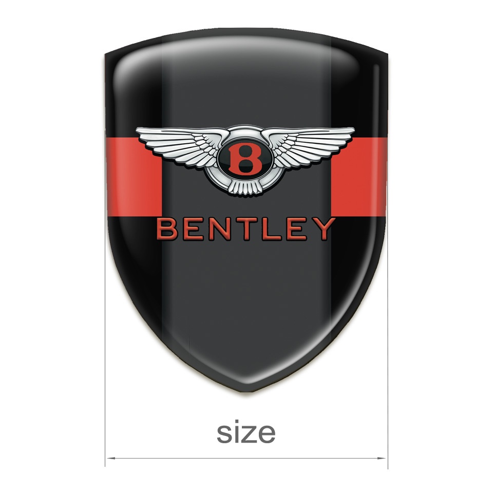Bentley Tuning Badge Black with Red Band Type | Domed Emblems ...