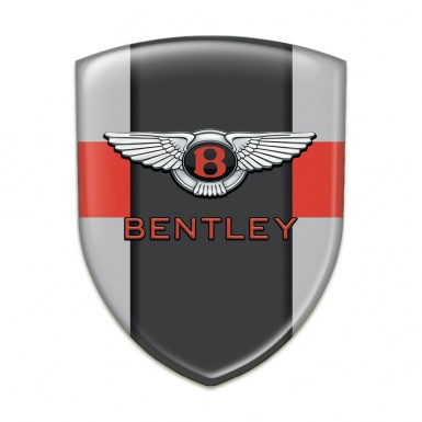 Bentley Car Accessories Badge Gray with Red Band Type 
