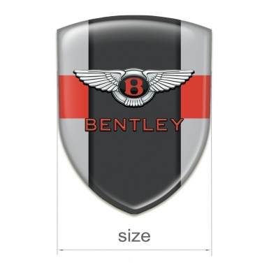 Bentley Car Accessories Badge Gray with Red Band Type 