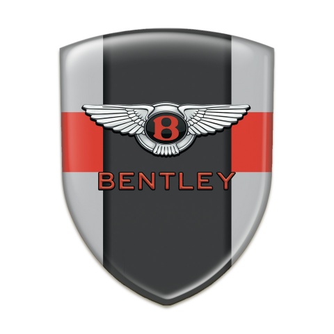 Bentley Car Accessories Badge Gray with Red Band Type 